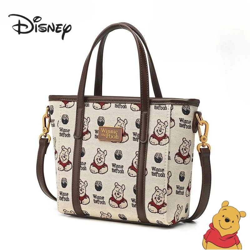 

Милая сумка-тоут с изображением медведя Пуха Диснея, сумка через плечо, каваи, сумка-тоут для девочек, товары в стиле аниме, подарок на Рождество и Хэллоуин