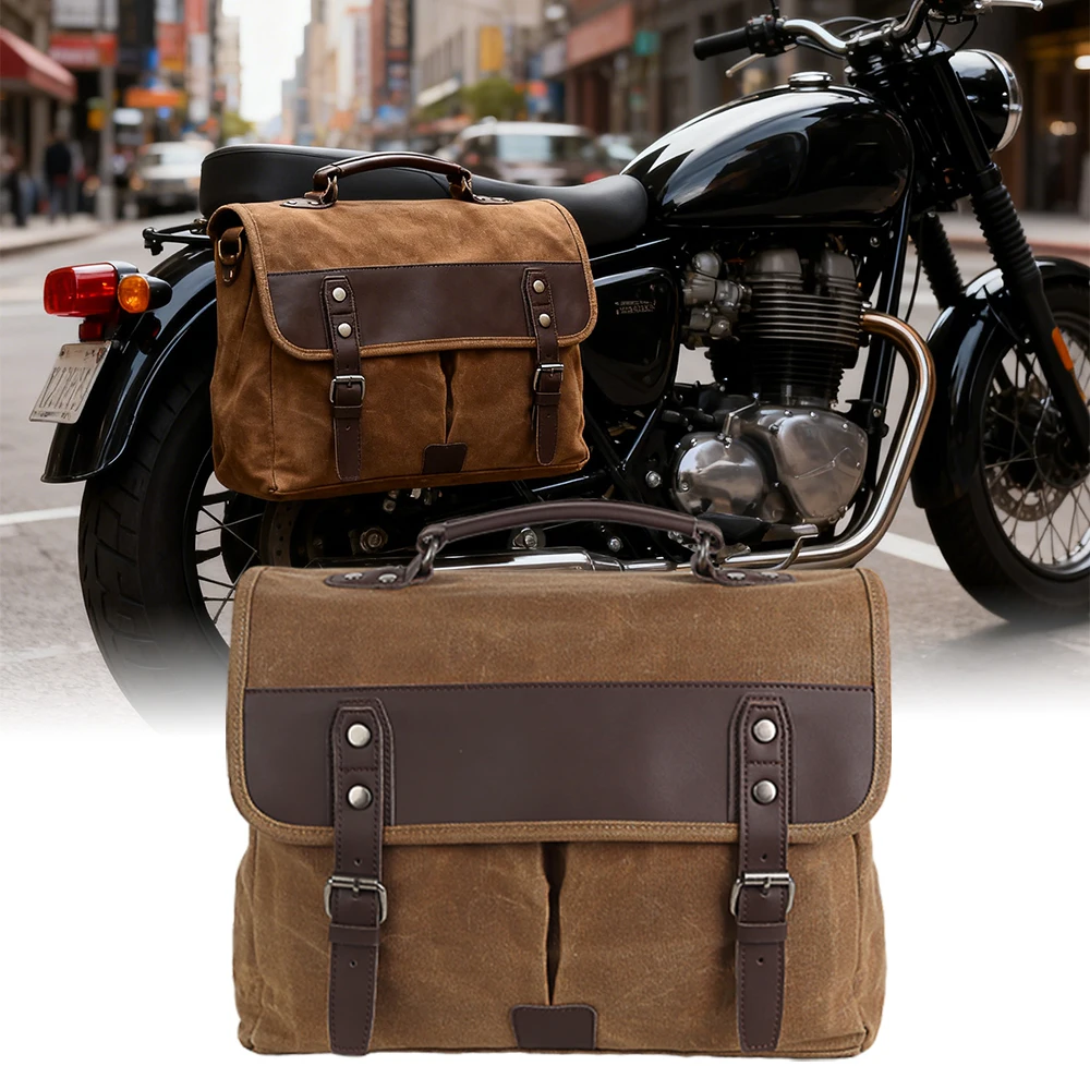 

Motorbike Tail Bag Universal Retro Rear Seat Bag Quick-Easy Large Capacity Travel Bags Saddlebags Motorcycle Side Bag Accessorie
