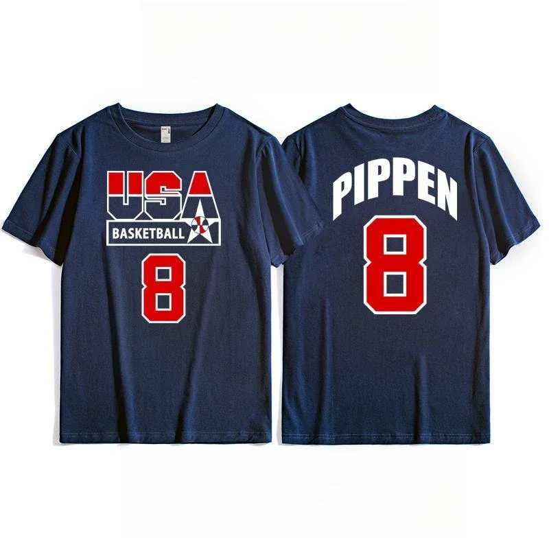Ropa de entrenamiento para el equipo de baloncesto masculino estadounidense, camisetas vintage para hombre y mujer, ropa deportiva para exteriores, ropa de calle a la moda