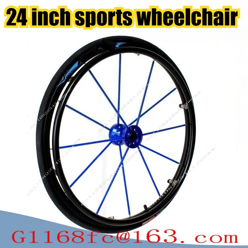 Sports Wheelchair Rear Large Wheel 24 Inch Disabled  Complete Set of Accessories Quick Release Hub with Bearings