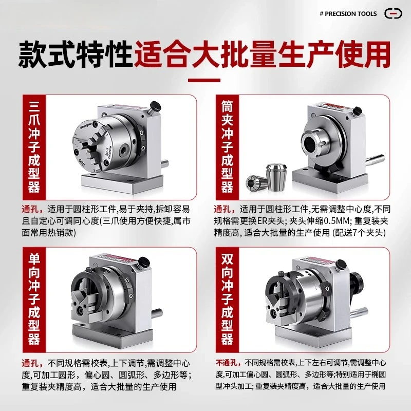 Taiwan High Precision Three-jaw Punch Former One-way Two-way Former ER32 Collet Punch Machine Grinding Machine PF