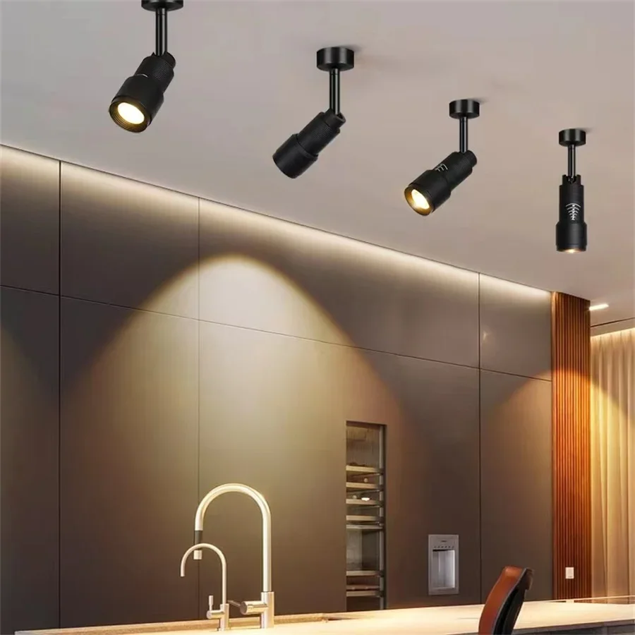10W Zoomable LED Track Spotlight 8-60 Angle Focus LED Ceiling Spotlight LED Track Lighting for Shop Kitchen Scene Decor