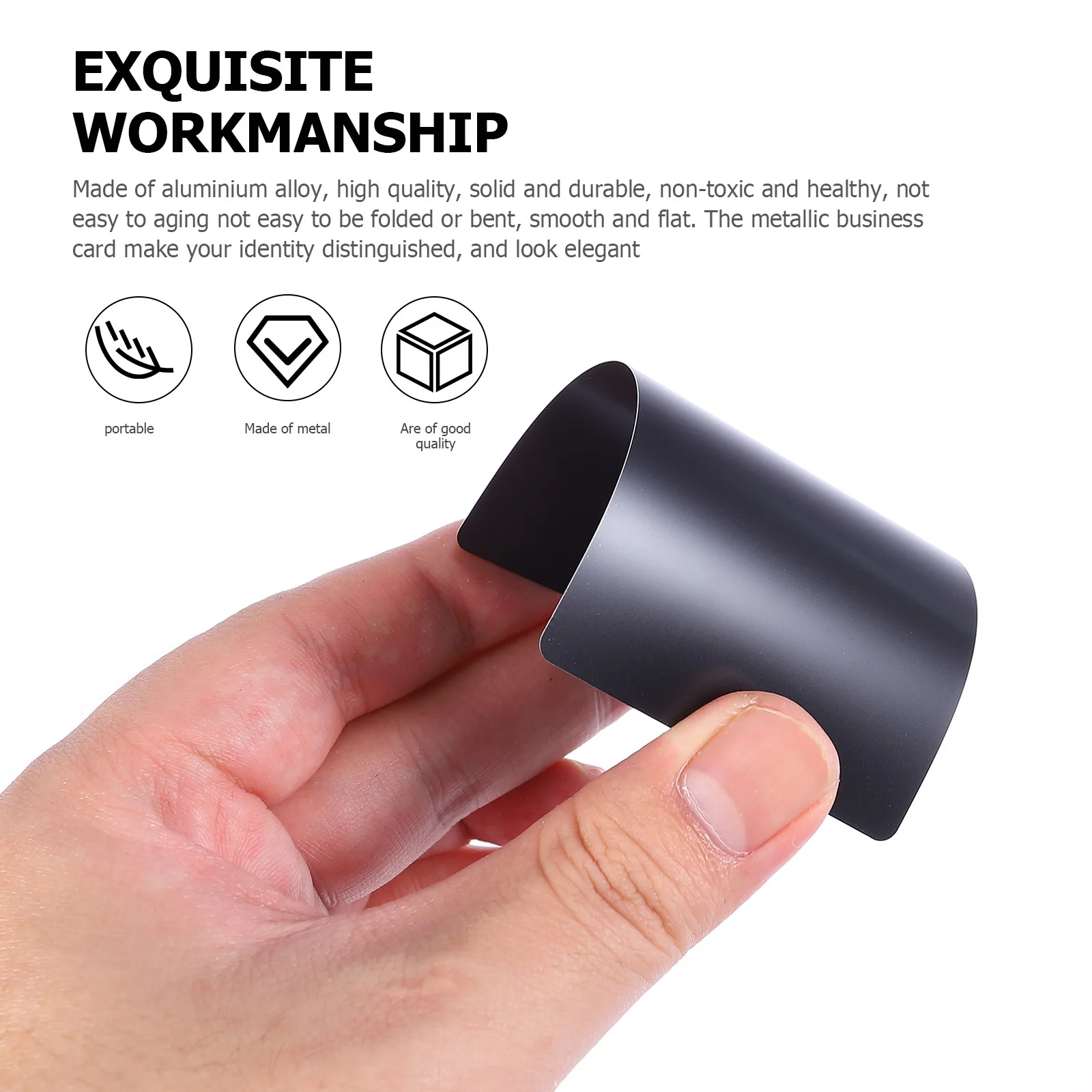 

50 шт. алюминиевые визитные карточки, пустые визитные карточки, отличное качество, изысканное качество изготовления, гладкие плоские металлические листы