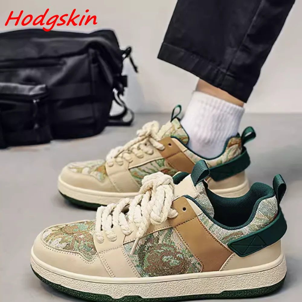 Zapatos planos con cordones y punta redonda para hombre, calzado informal, suave, a la moda, para primavera y otoño, novedad de 2024