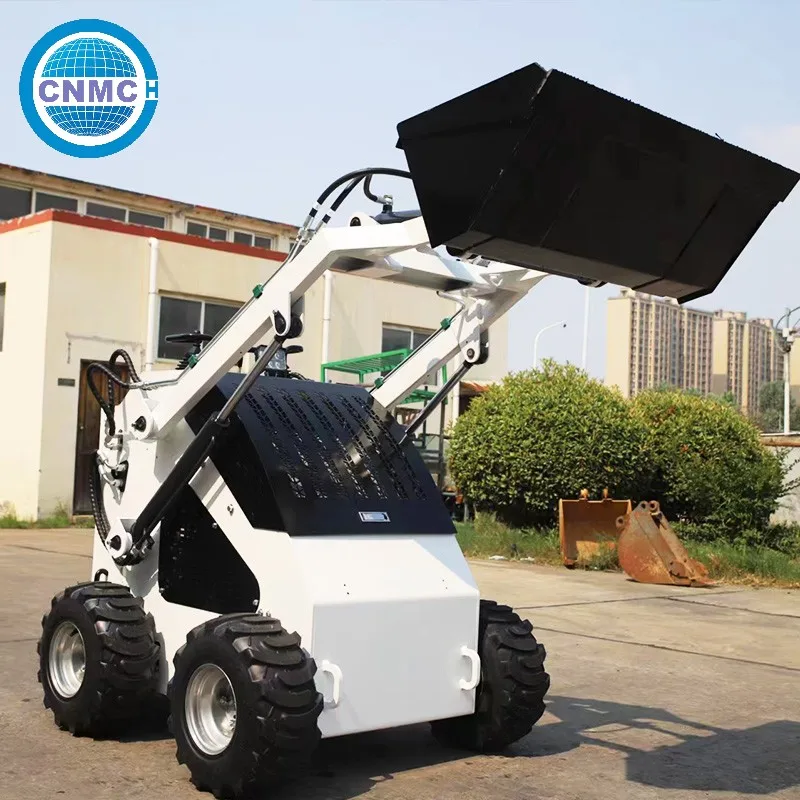 

CNMC Mini Skid Steer Loader Compact Stand-on Small wheel Loader Skid Steer CE EPA Euro 5 Engine Customized Farm Garden Use