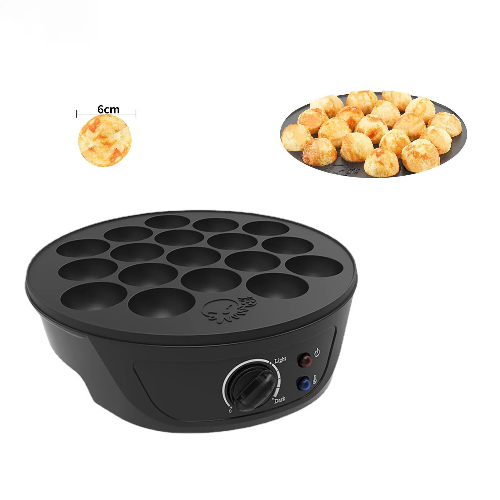 18 Caves Takoyaki Maker Japan Style Non-Stick Shrimp Octopus Ball Timing Multifunction Egg Ball Grill Pancake Machine