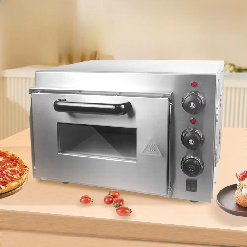 13' Electric Pizza Oven 2500W Toaster Baker Oven Single Heighten Layer Baking Machine Commercial Baking Oven With Stone