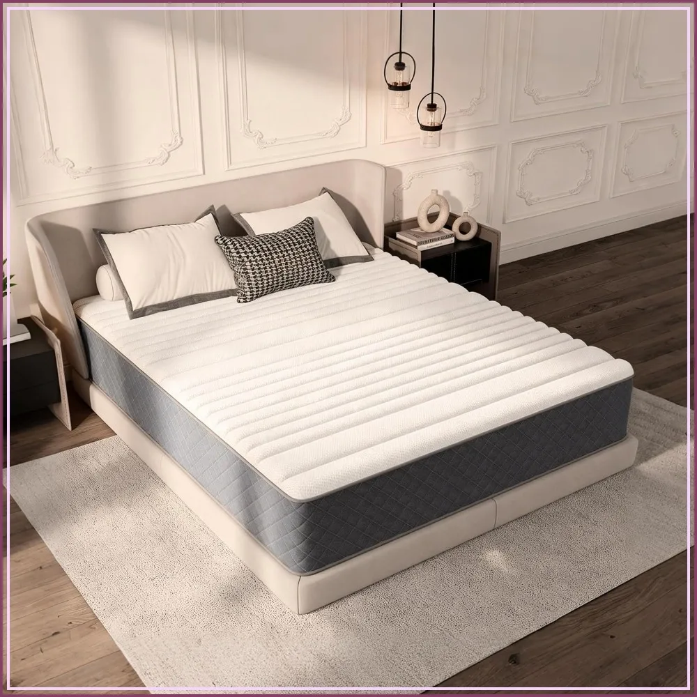Twin Size 12 Inch Hybrid Mattress Medium Firm Comfortable Supportive Sleep