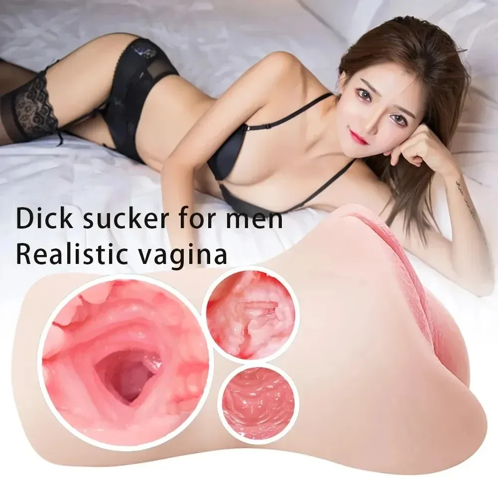 QINGAIi-3D Soft Silicone Artificial Vagina, 3D Sex Doll, Glans Sensitivity Trainer, Buttocks, Sex Toy,adult Erotica Products，18+