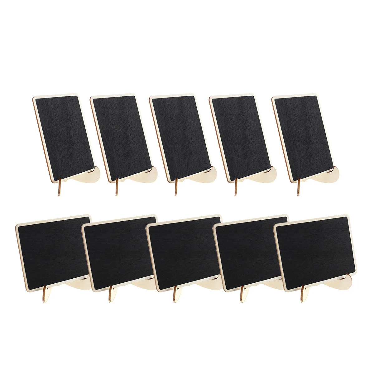 10Pcs Mini Chalkboards Stand Erasable Wood Signs for Wedding Dinner Party Table Place Decor Messages Mini Chalkboards