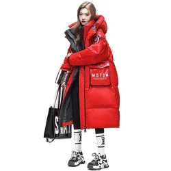 Fried Street Color Bright Face Down Cotton Jacket Female Short Network Red New Oversize Cotton Suit Color Bread Suit Warm Parkas