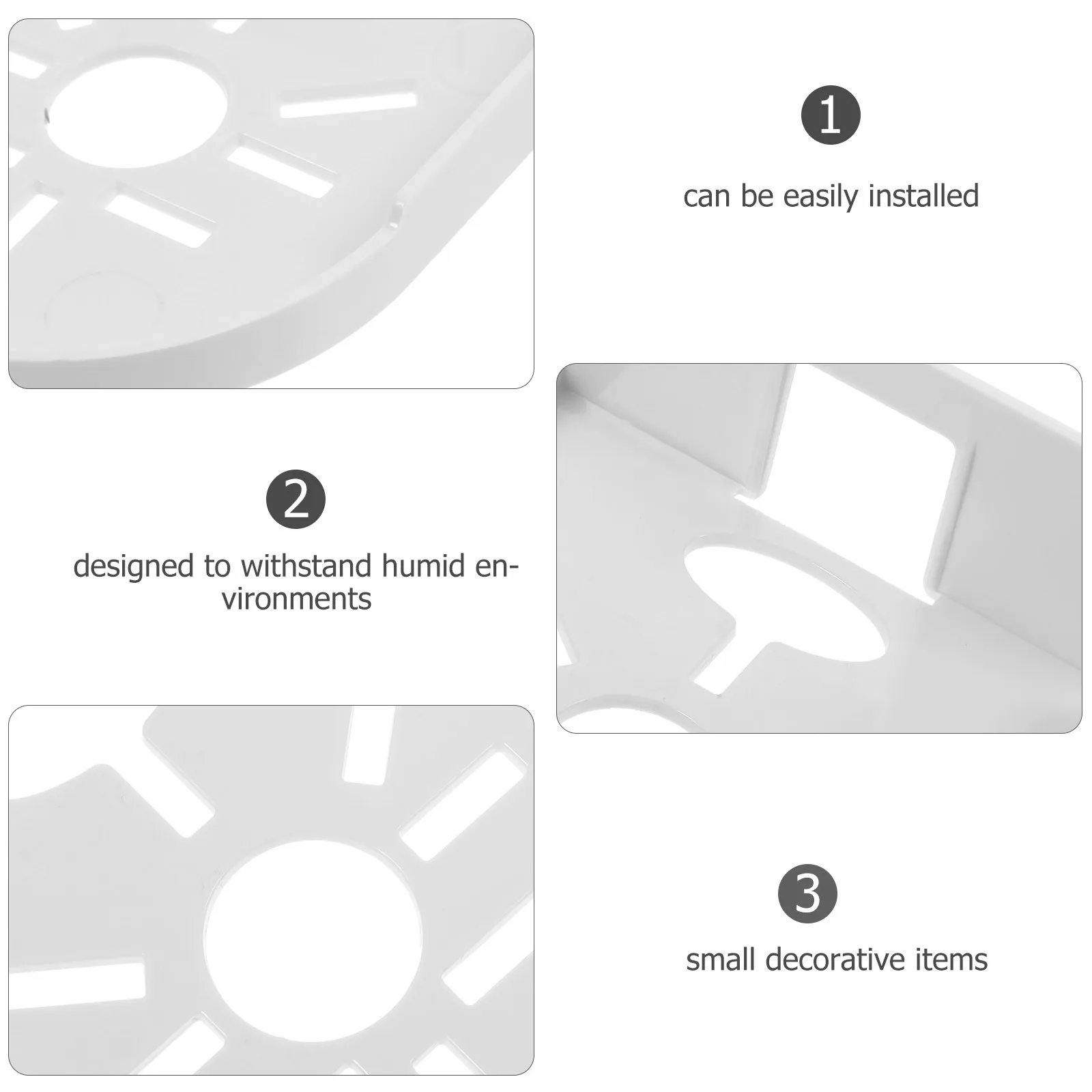 

2Pcs Security Camera Support Brackets Wall Mount Shelf Small Floating Shelf for Speaker Monitor Stand Adhesive No Drill Storage