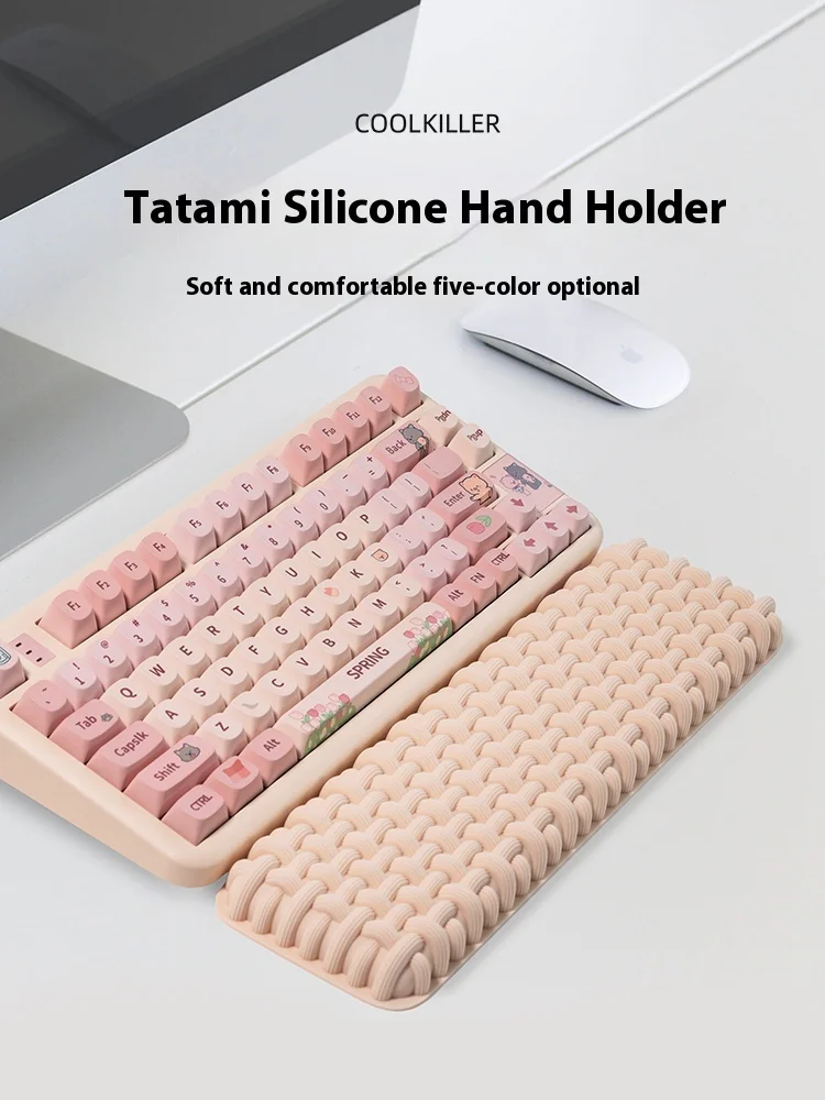 Coolkiller Tatami Keyboard Wrist Rest Game Hand Support Wrist Guard Memory Cotton Wrist Guard Silicone Pad Desk mat Keyboard Pad