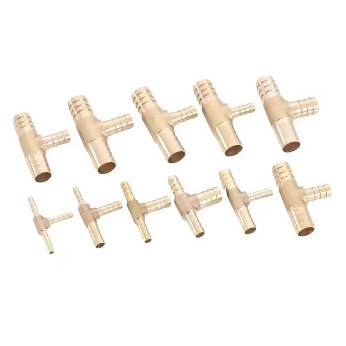 2 sztuk pasuje do węża I/D 3mm 4mm 5mm 6mm 8mm 10mm 12mm 14mm 16mm 19mm króciec do węża Tee 3 Way mosiężny łącznik Splicer złącza