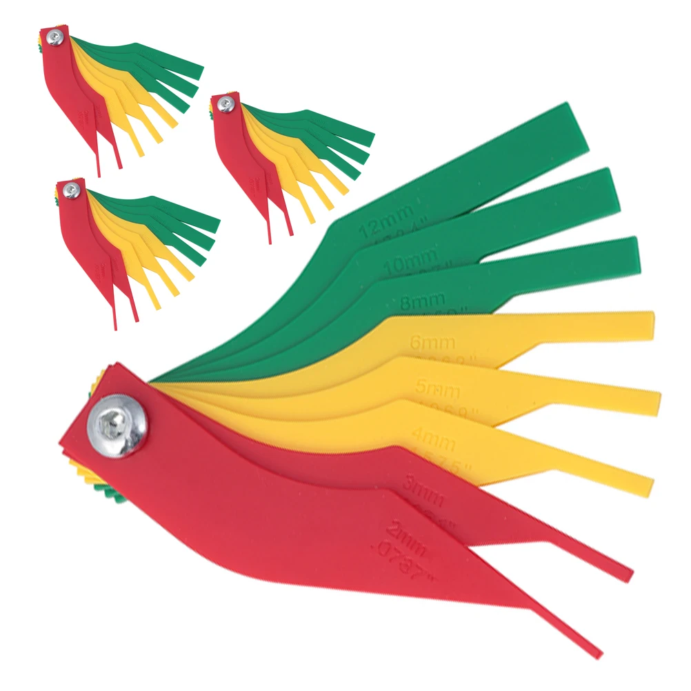 

4Pcs Brake Pad Measurement Gauge Set Long-Lasting Tool Car Brake Pad Wear Thickness Checking Detection Measurement Gauge for Car