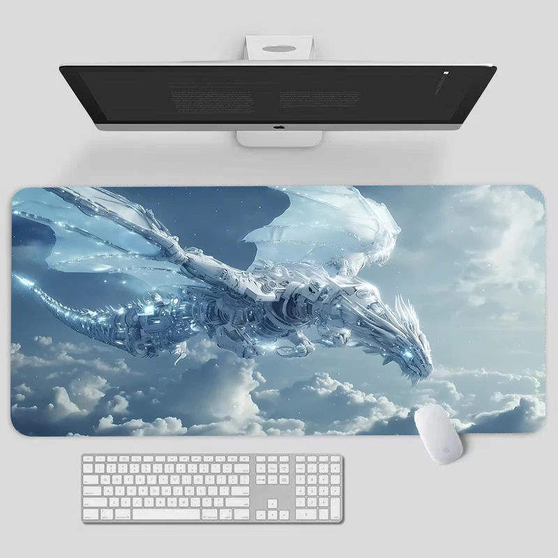 Large mechanical dragon gaming mouse pads endless player computer office accessories luxury economic pc desktop pad blanket mats