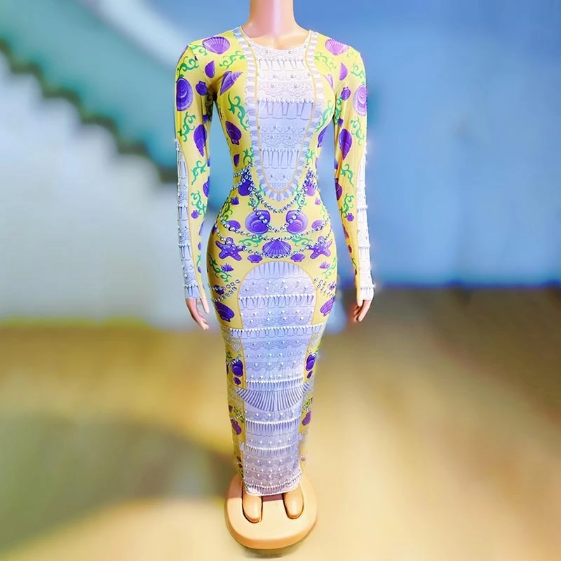 

2025 Contrasting Colors Elegant Hip-wrapped Dress Female Singer Performance High-end Atmosphere Birthday High-end Evening Dress