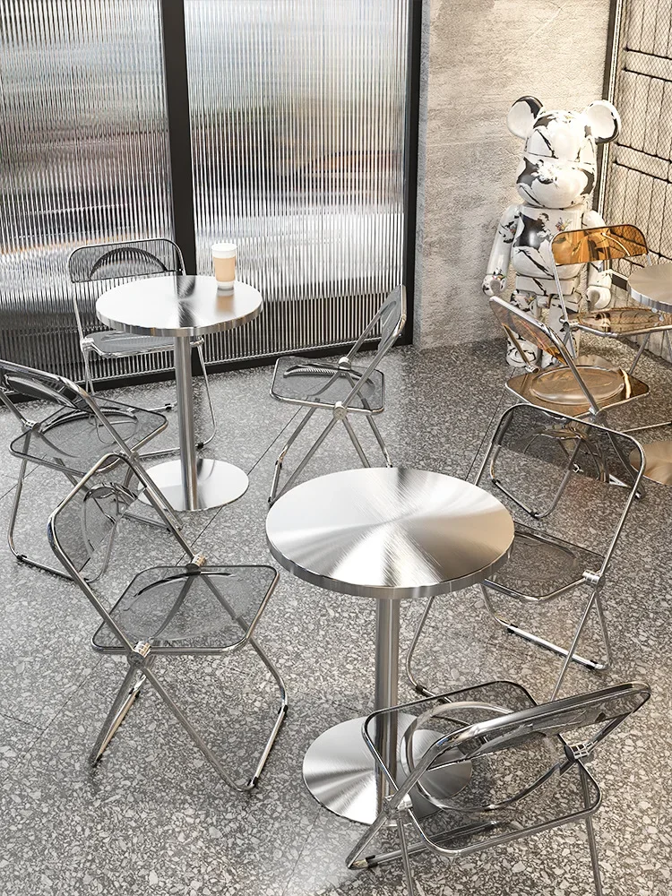 

Industrial style table, milk tea shop, stainless steel coffee shop,