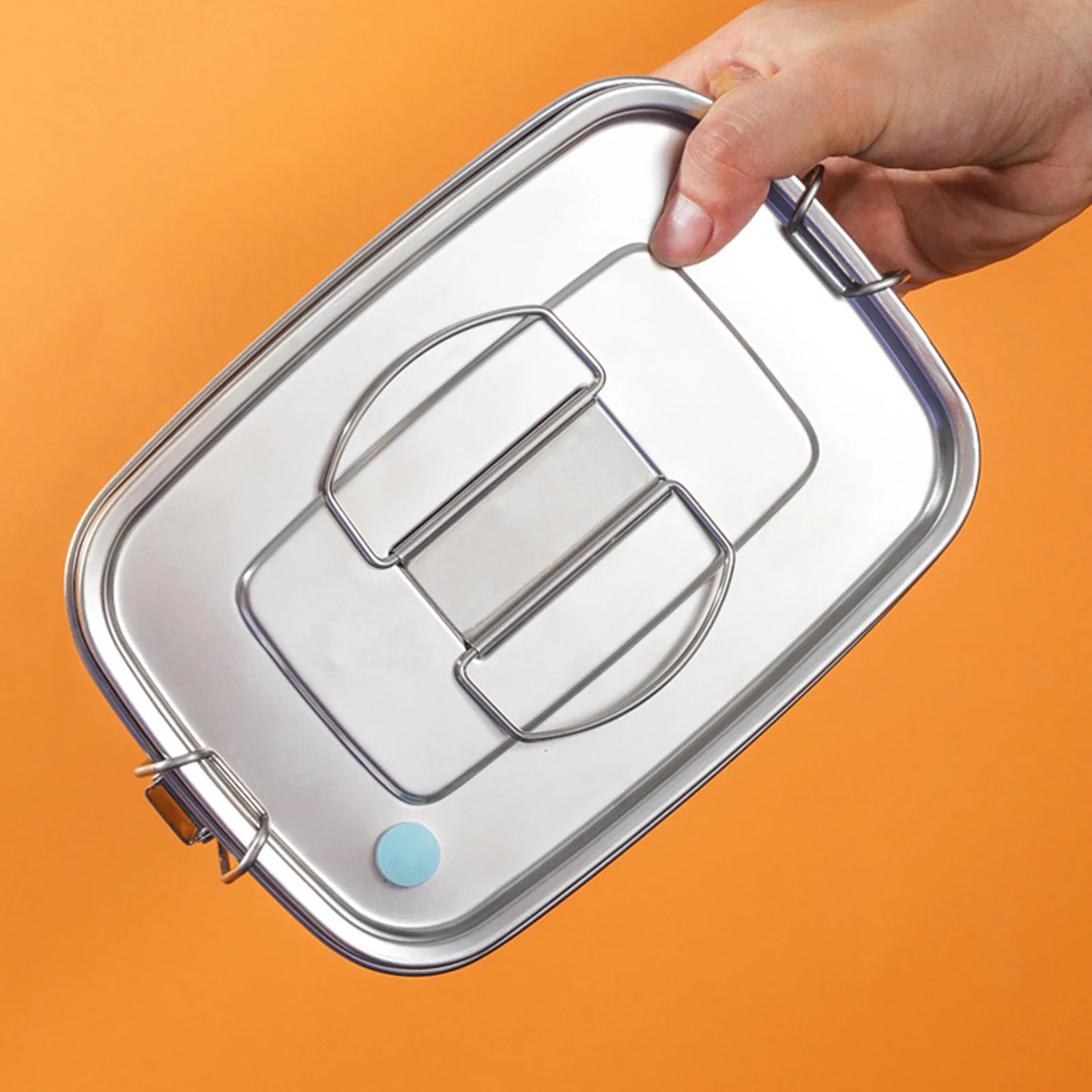 

Stainless Steel Lunch Box 304 Material Portable Rectangle Bento Food Container Snack Box Students Kitchen Barware