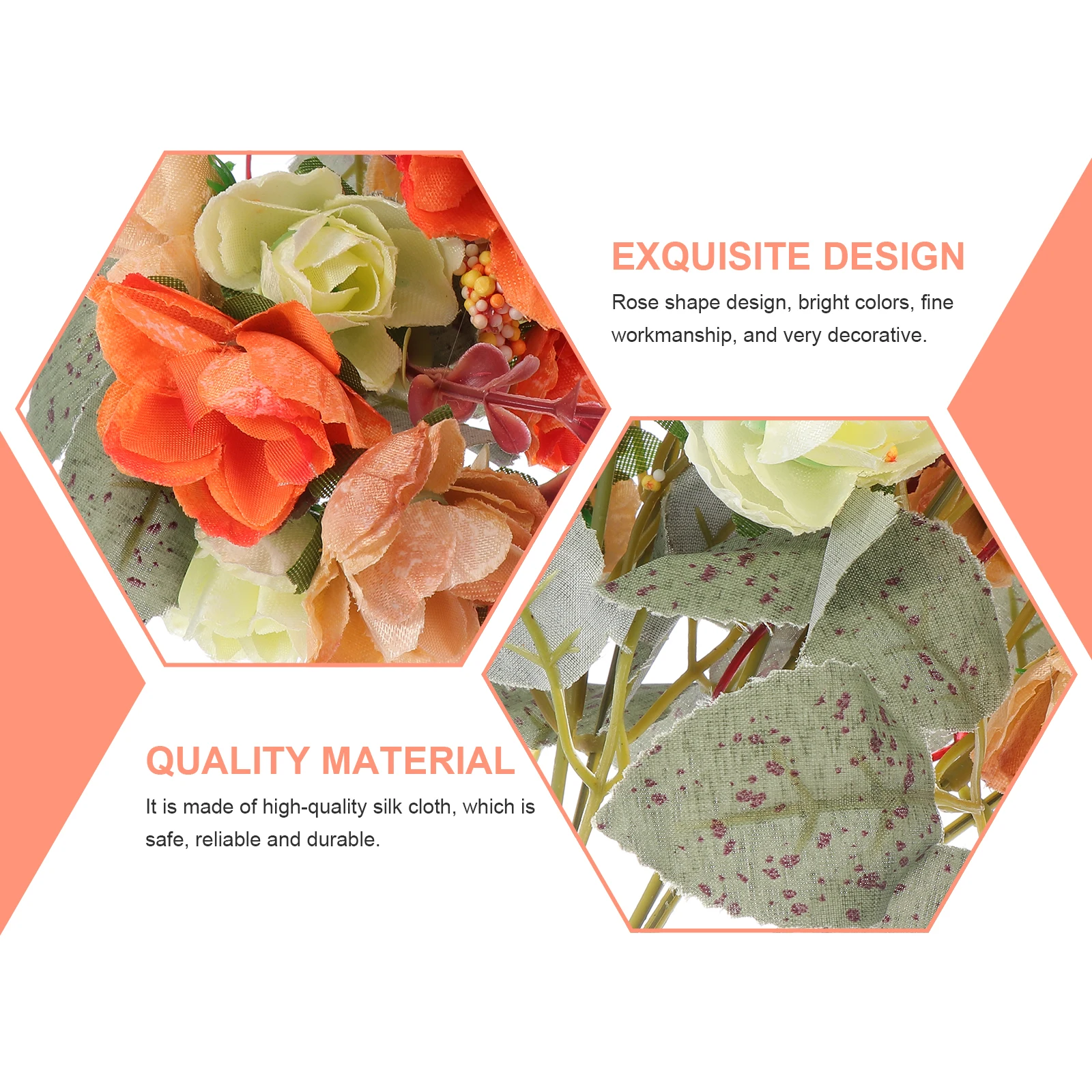 

2pcs Artificial Silk Rose Wedding Home Decor Fake Flower Bouquet Table Arrangement Simulated Floral Diy