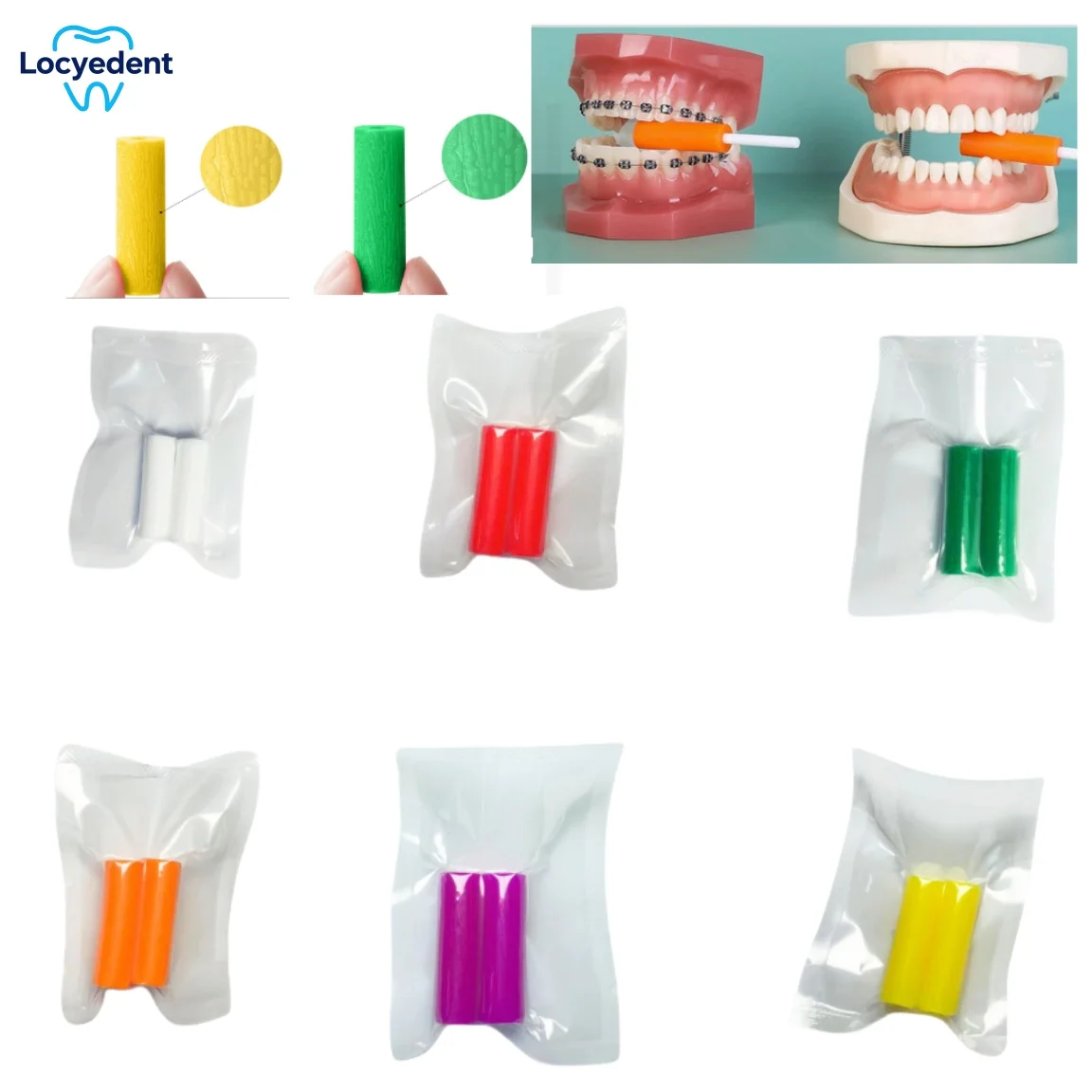 20pcs Orthodontic Aligner Chewies Dental Tooth Chewies Aligner Tray Seaters Silicone Invisible Retainer Oral Hygiene Care Tools