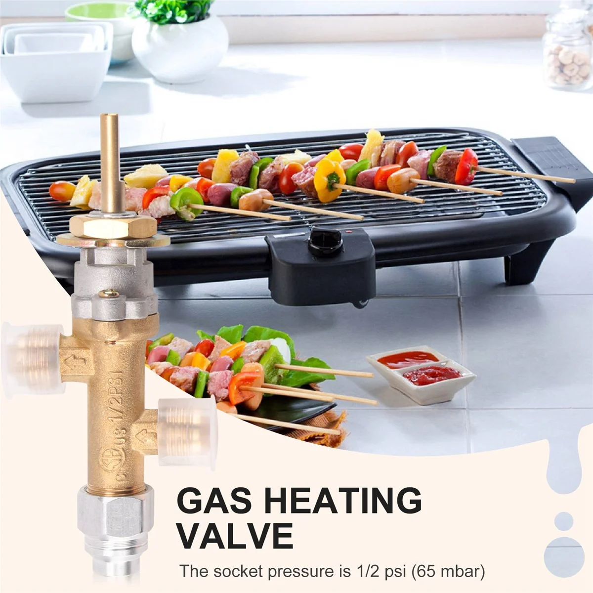 ABIY-Propane Lpg Gas Fire Pit Control Safety Valve Flame Failure Device Gas Heater Valve with Thermocouple and Knob