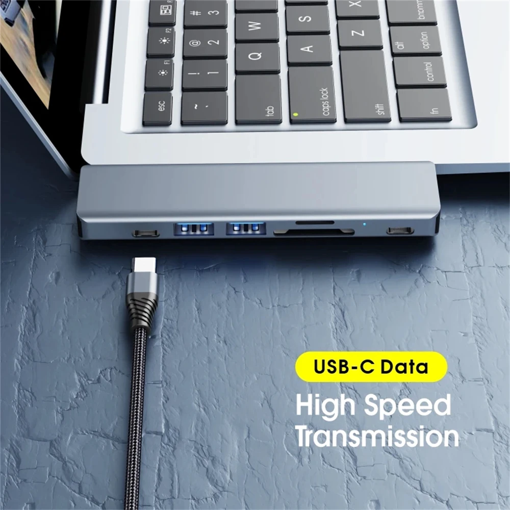 Vothoon USB C Adapter Type C to HDMI-compatible with USB 3.0 SD TF Card Reader for MacBook Pro Air USB C Hub image 6