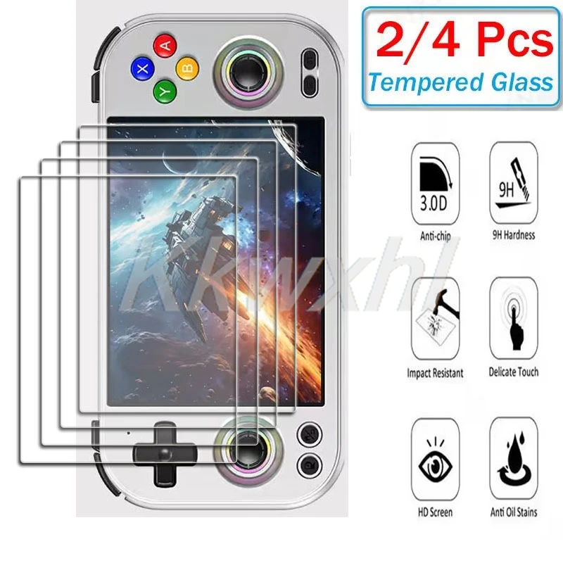2-4PCS 9H HD Tempered Glass For Anbernic RG477M 4.7”Retro Game Console ON AnbernicRG477M RG 477M Screen Protector Cover Film