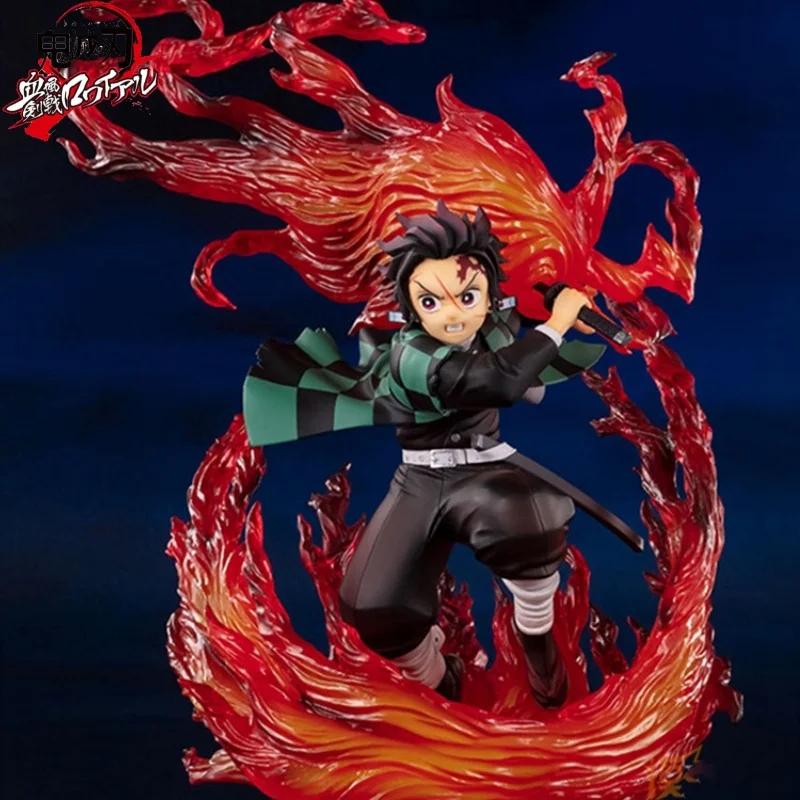 Demon Slayer Action Figure Tide Player Hand Do Charcoal Rule Lang Fire God God Do Animation Peripheral Model Decorative Gifts