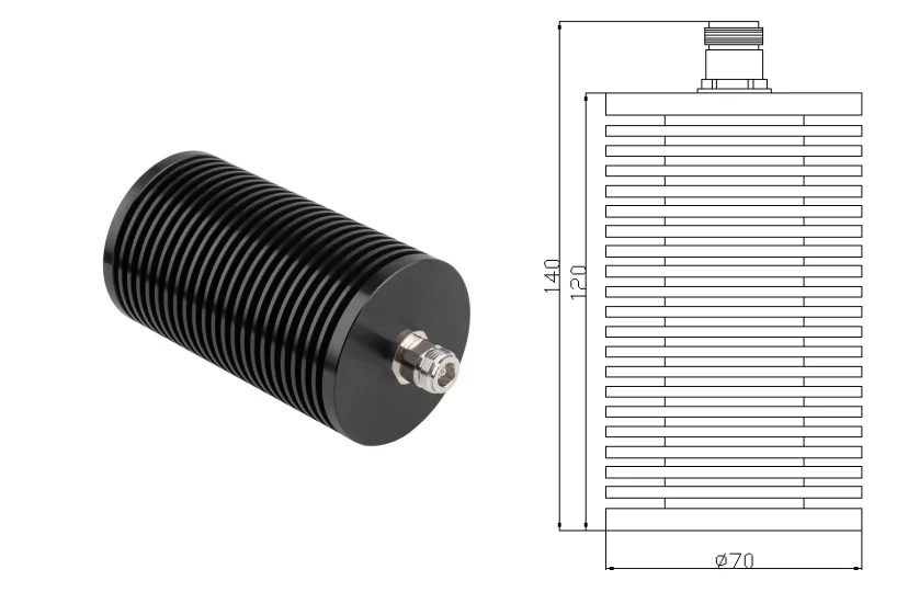 ComRF 100W RF Dummy Load DC-3GHz Type N or 7/16 DIN or 4.3-10...  Terminal Load for Wireless Communication Test Equipment