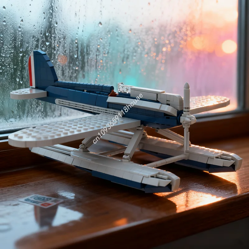 

843 шт. MOC Supermarine S 5 City Airport Model Строительные блоки Строительная сборка Рождественские подарки Идея игрушки Дети День рождения