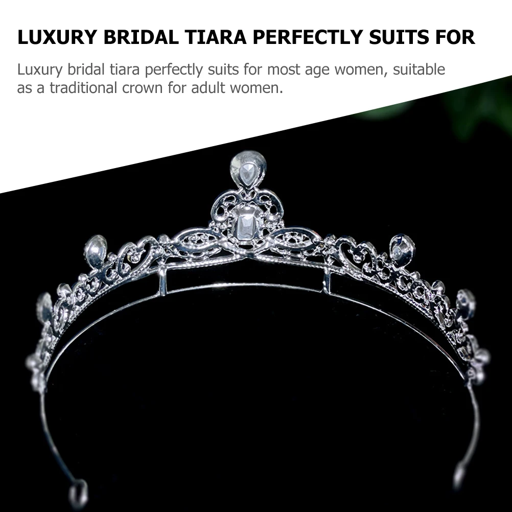 

Luxury Rhinestone Crown Headband Wedding Tiara Bridal Crown For Women Prom Birthday Festival Pageant Bachelorette Cosplay