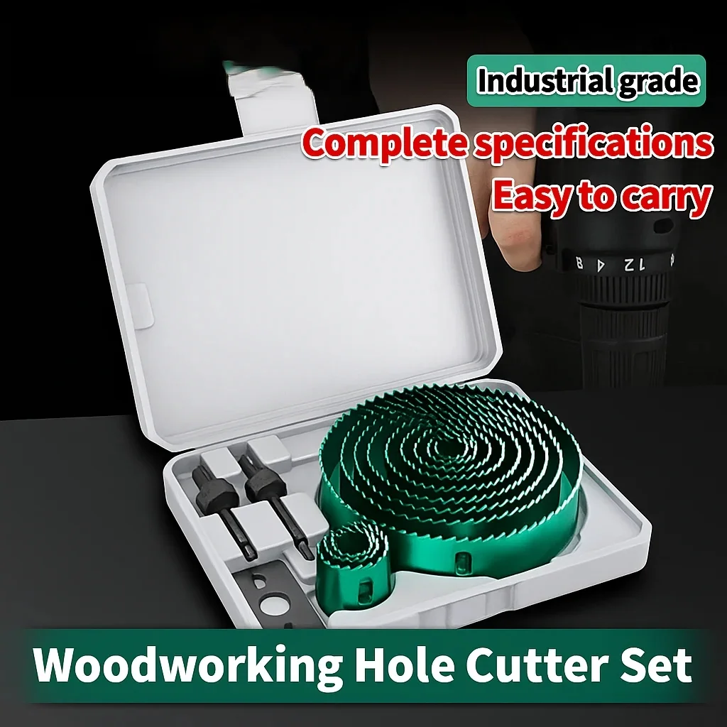 19-127mm Hole Saw Cutting Set Saw Cup Wood Crown Drill Bit Sharp Teeth For Drywall Steel Plastic PVC Woodworking Toolstool parts
