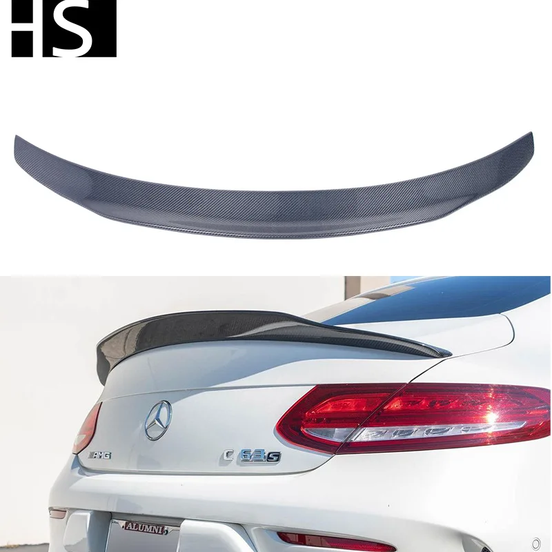 

Suitable for 16-22 Mercedes-Benz C-Class W205 2-door modified PSM carbon fiber rear spoiler