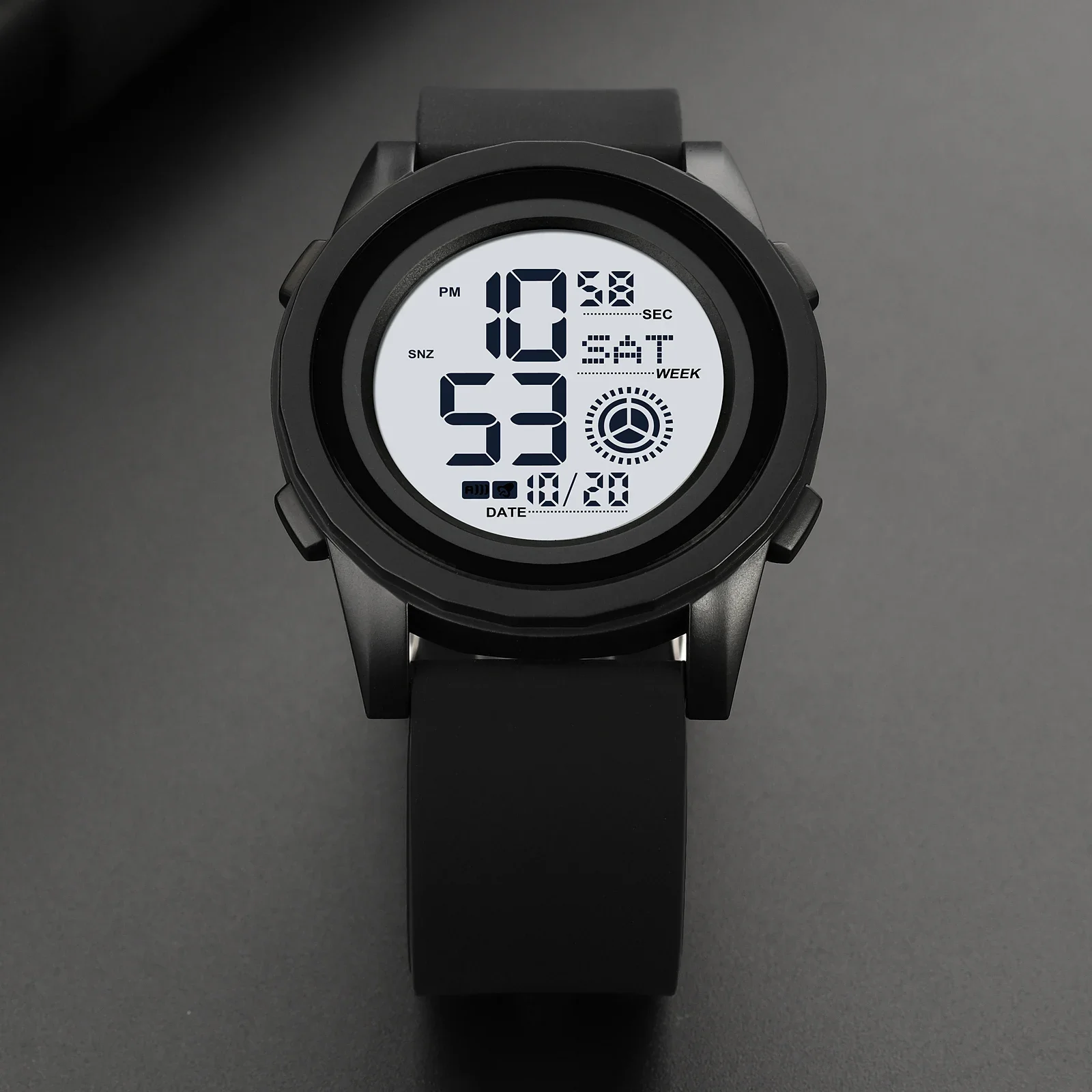 SKMEI 2082 Para Homens Masculino Back Light Cronômetro Relógios 5Bar Data À Prova D' Água Despertador Ao Ar Livre Militar Contagem Regressiva Esportes Pulso