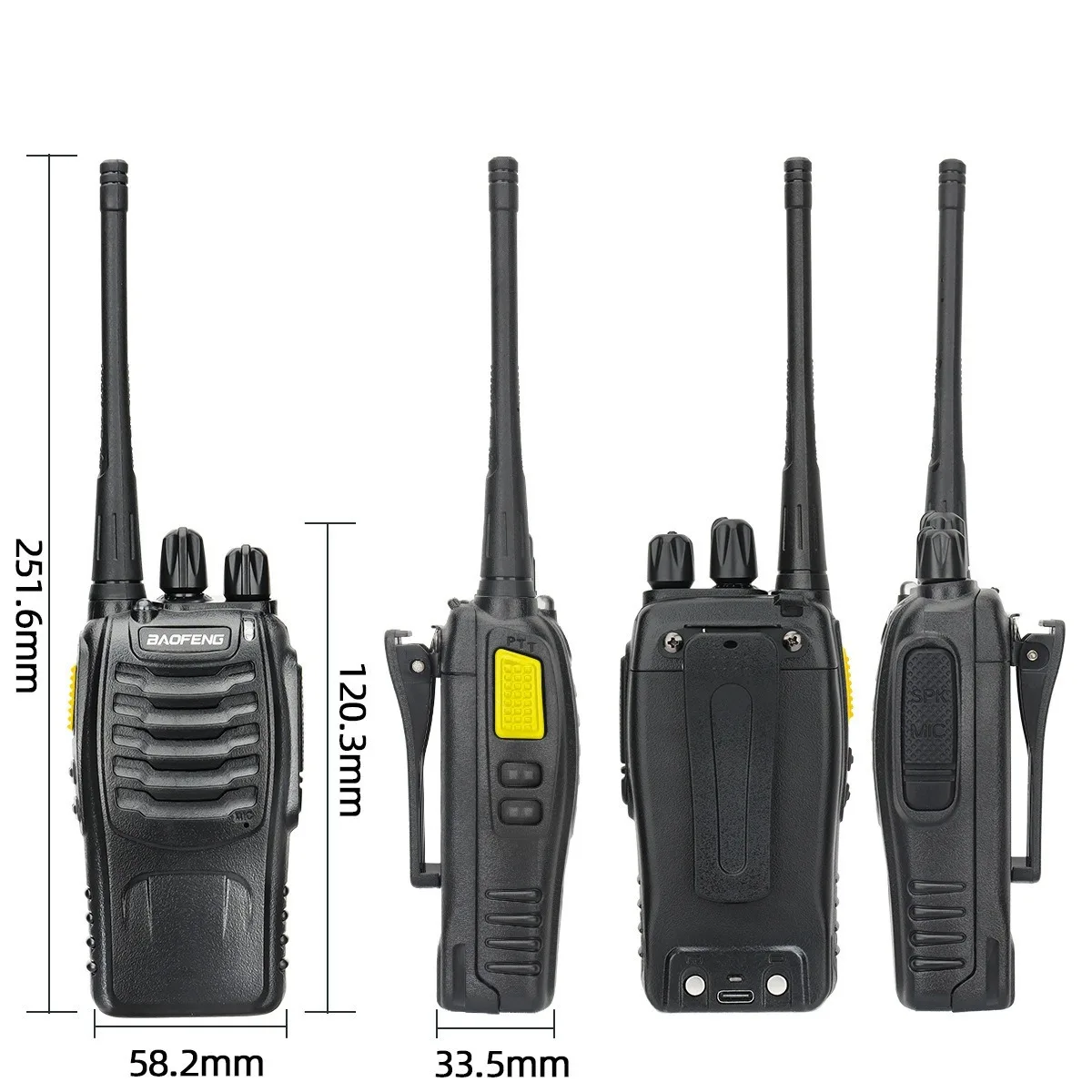 Großhandel original BaoFeng BF-888HD Walkie Talkie 2PCS UHF 400-470MHz 16 Kanäle Fern Hohe Ausdauer Zwei-weg Radio