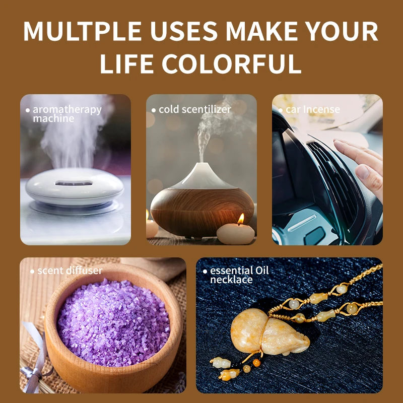 Kit de aceite esencial de aromaterapia OEM personalizable | Soluble en agua | Desodorante de aire fresco | Aceite perfumado para el hogar, spa y relajación