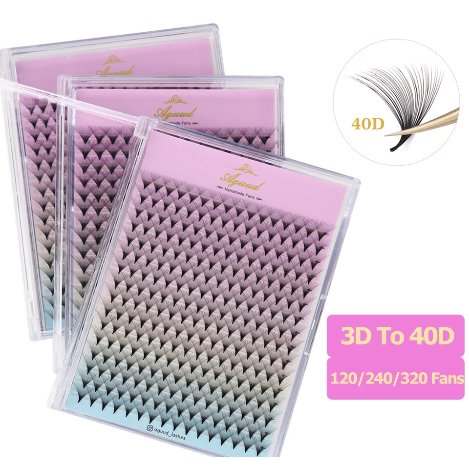 

AGUUD Premade Volume Fans Eyelash Extension 3D 4D 5D 6D 8D 10D 12D Individual Lashes Premade Russian Volume Fan Makeup Cilia