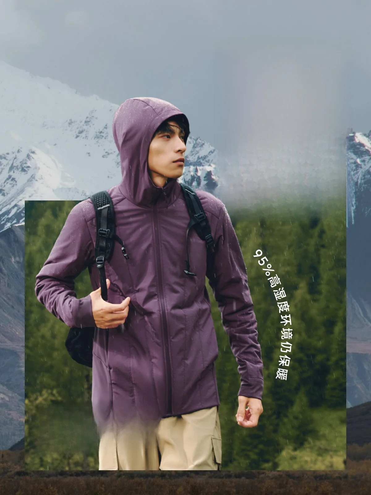 

Bananain High Elasticity Fleece Jacket Hooded Lightweight Running Sportswear Warm Cotton Coat Autumn Winter Outerwear