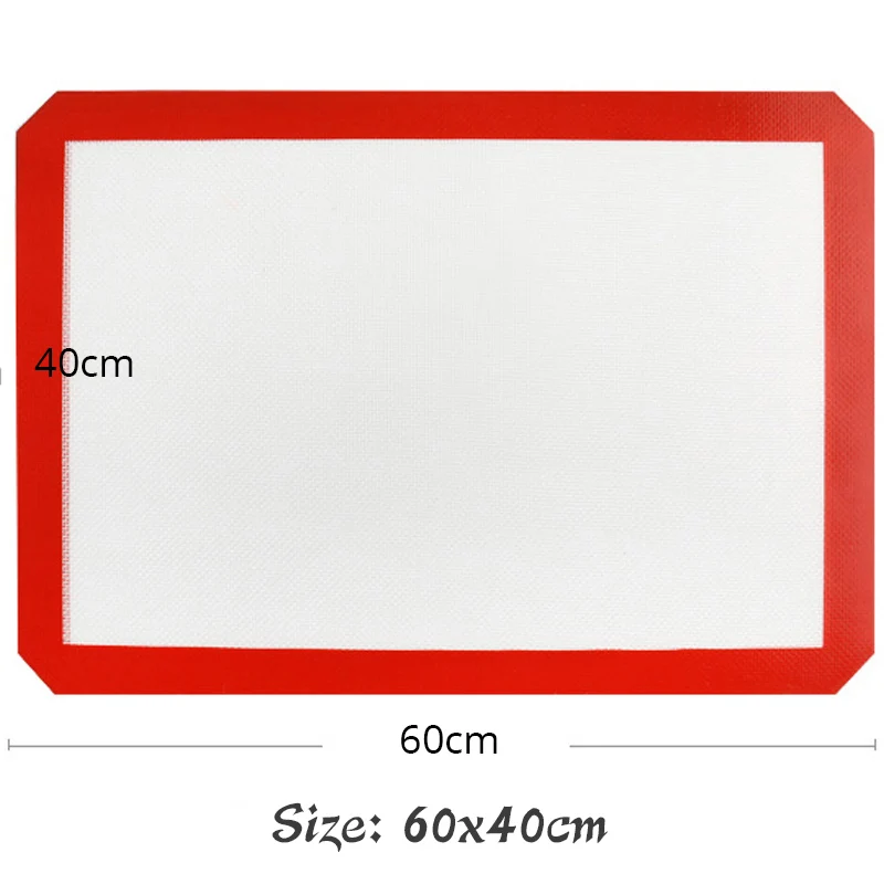 Non-Stick Silicone Baking Mats Cookie Pad Rolling Dough Mat High Temperature Resistant Glass Fiber Oven Mat Batter Flour Fondant