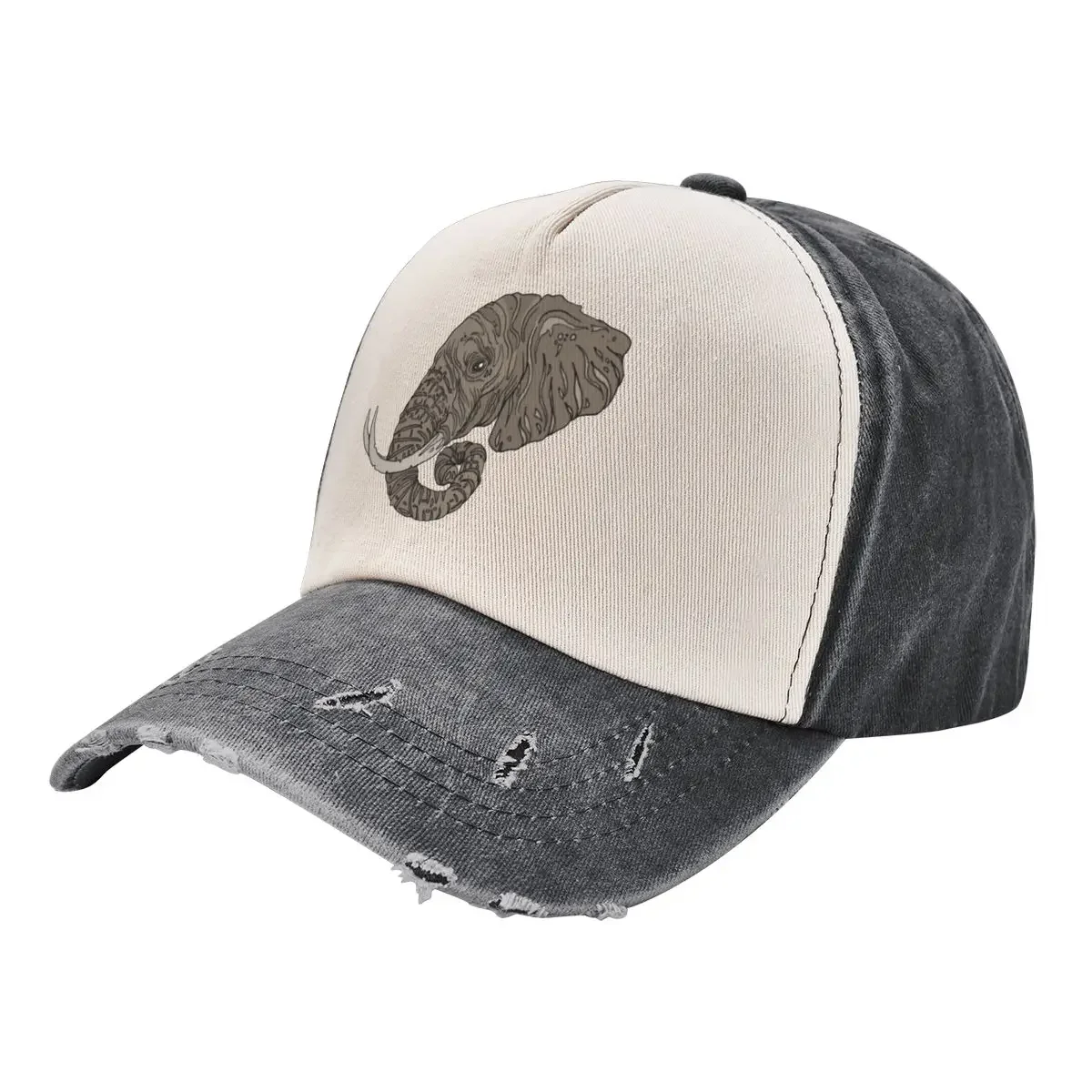 National Animal of the CAR: Forest Elephant Baseball Cap Golf Wear hard hat Hat Beach Ladies Men's