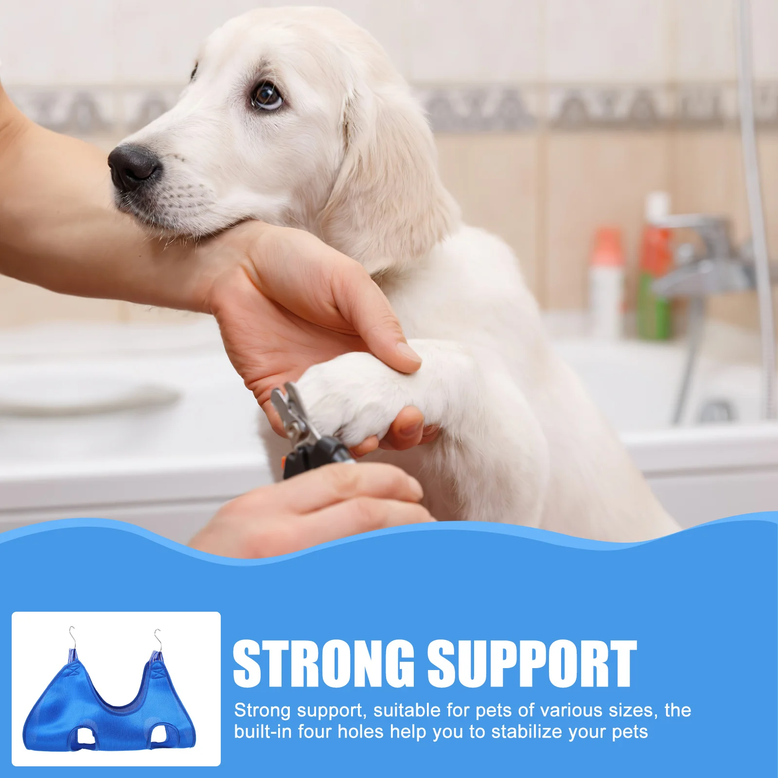 

1 set Hanging Cat Bed Strong Support Pet Suspension Hammock For Grooming Bathing Nail Trimming Elevated Pet Bed For Cats Dogs