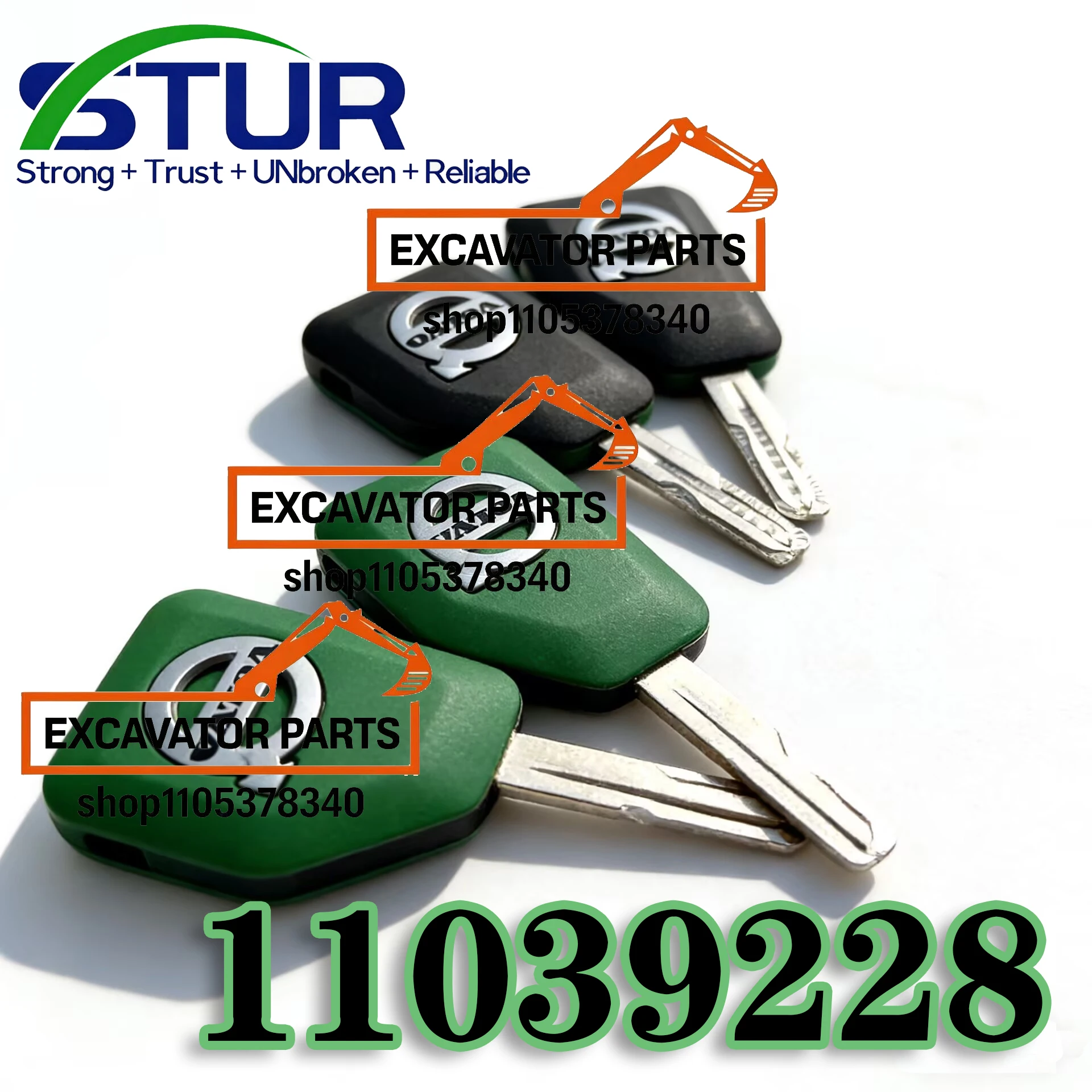 Heavy Equipment Keys - Chave de Ignição Nova para Equipamentos