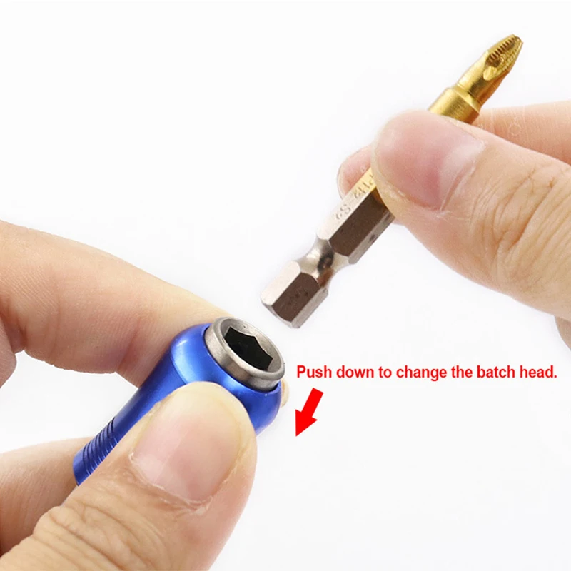 Blue Extension Rod Batch Magnetic Screwdriver Quick Transfer Lever Self-locking Extension Rod 60/100/150mm Hand Tools