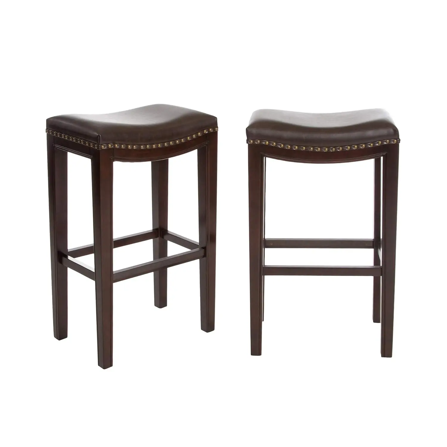 

Backless Bar Stools 12x18x30 Brown 2Pc Set, Customized