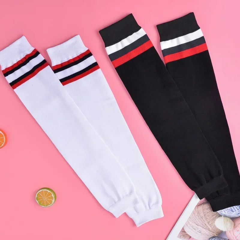 Yoga Socks Running Sports Cycling Warm Socks Cover Stripe Winter Air Conditioning Room Warm Knee Pads Shin Cover Women Polainas
