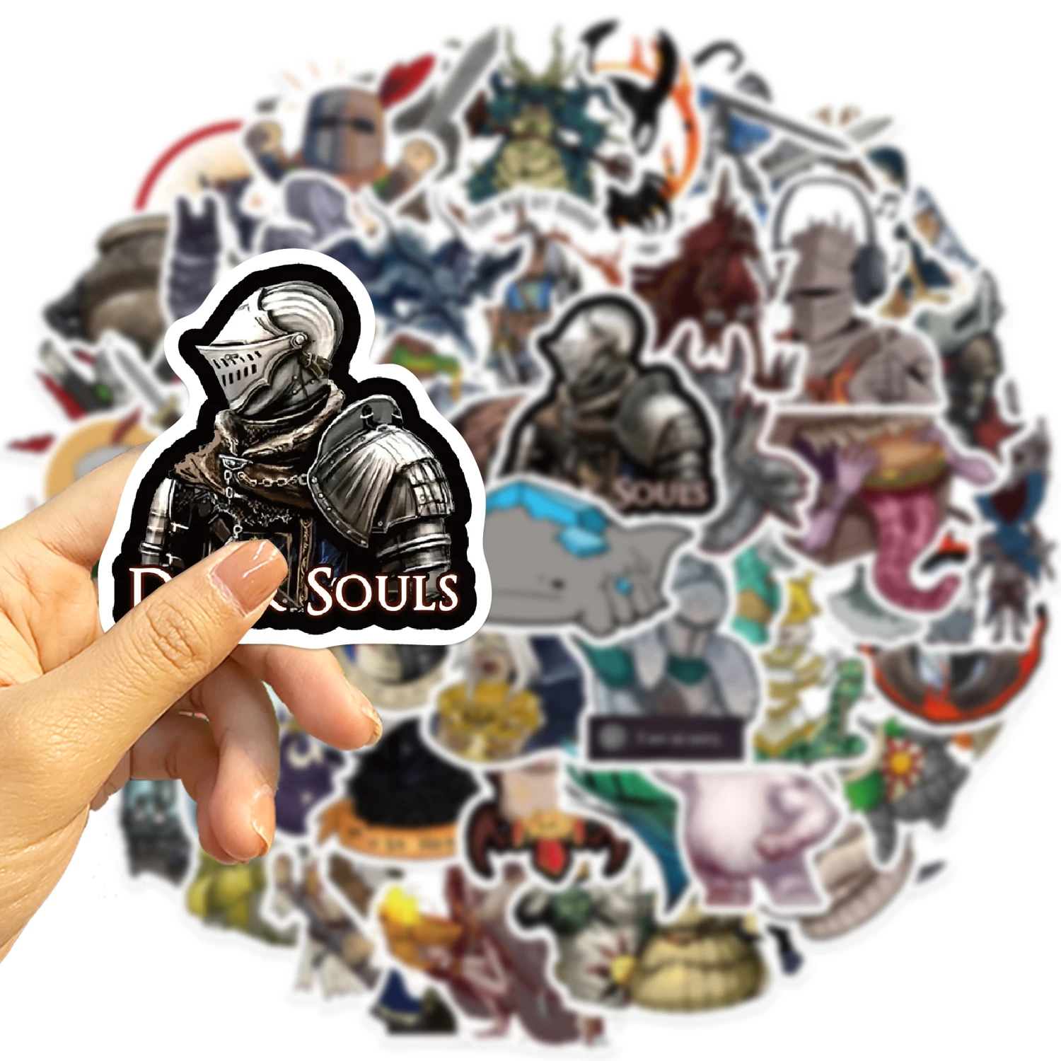 50pcs Cartoon Game Dark Souls Stickers For Phone Laptop Water Bottle Luggage Notebook Waterproof Graffiti Vinyl Decals