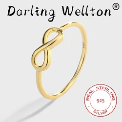 NEW Originality 18K Gold Cross Alphanumeric 8 Couple Rings For Women Original Sterling S925 Silver Anniversary Gift Jewelry