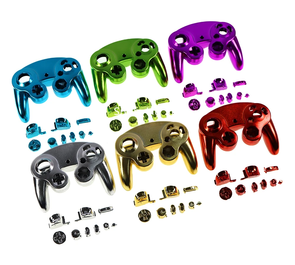 

10Sets Chrome Housing Shell Cover Case For Nintendo NGC Gamecube Games Handle Protective Case For NGC Gamecube