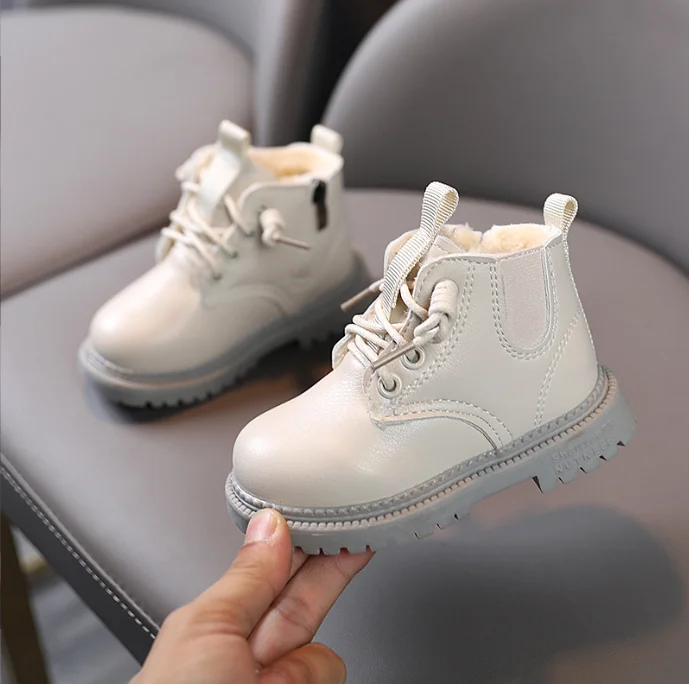 New Children Casual Shoes Autumn Winter Boots Boys Shoes Fashion Leather Soft Antislip Girls Boots 21-30 Sport Running Shoes